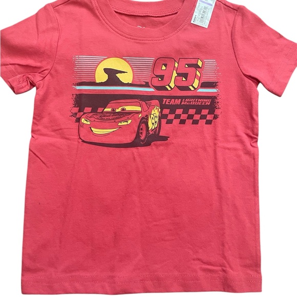 Disney Pixar Cars Lightning McQueen Cars Red Graphic T-Shirt Toddler 3T New - Picture 2 of 3